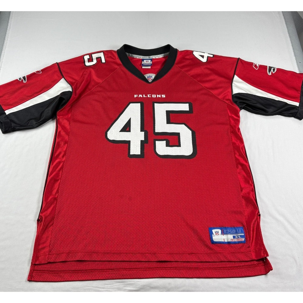 TJ Duckett Atlanta Falcons Jersey Mens XL Red Reebok On Field Vintage Y2K‎ NFL